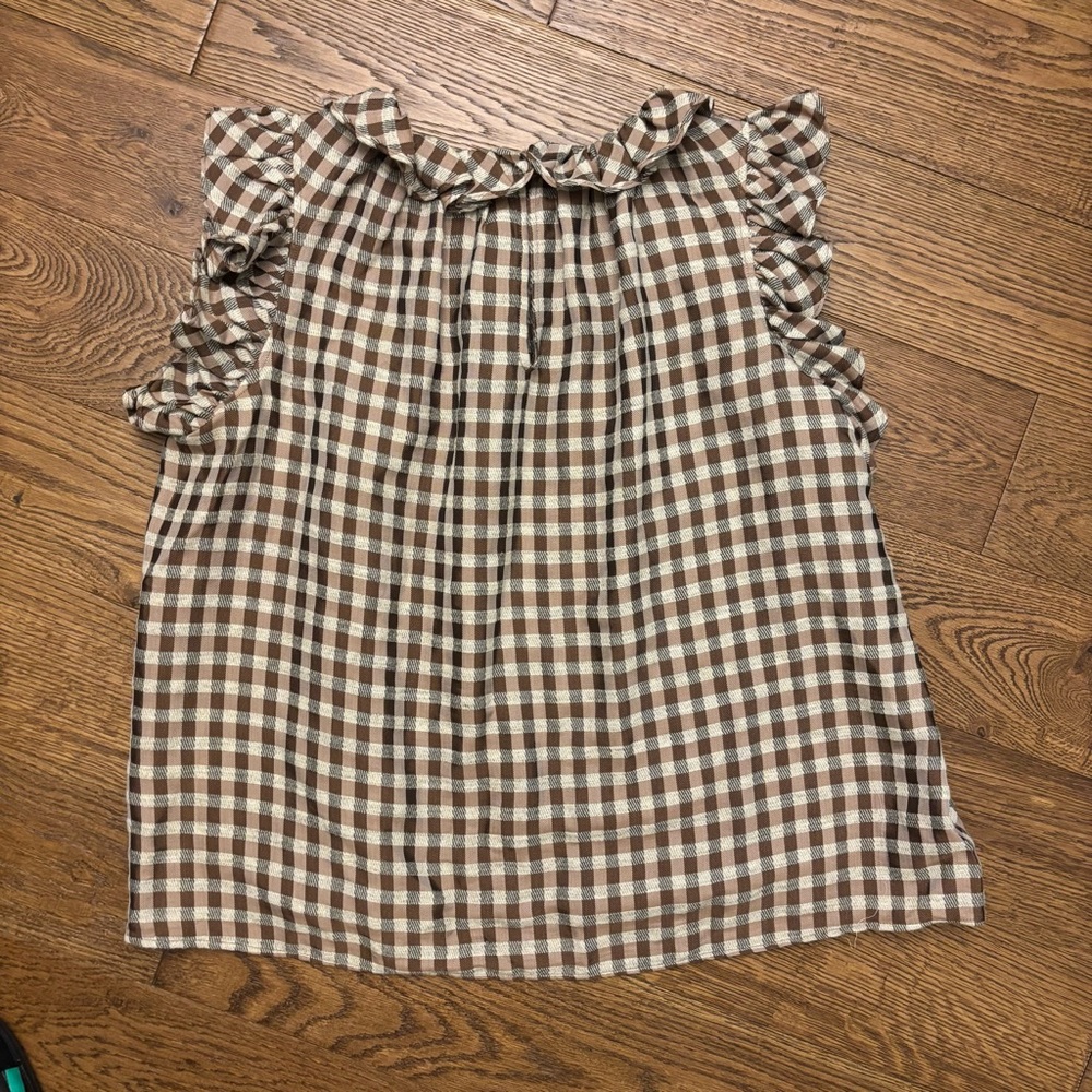 CHRISTY LYNN Aurelie Top - Gingham Bronze - Picture 9 of 12